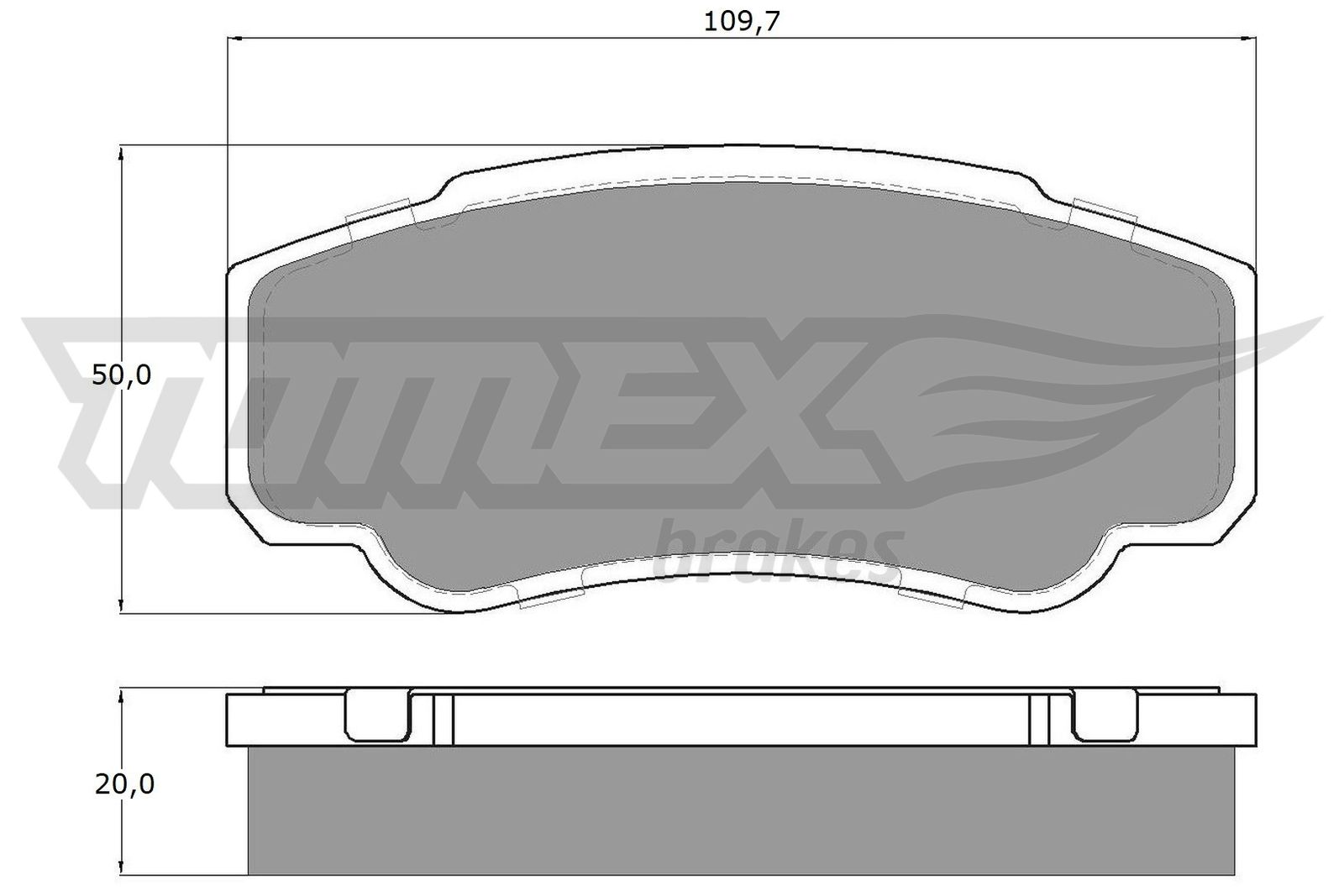 Sada brzdových platničiek kotúčovej brzdy TOMEX Brakes